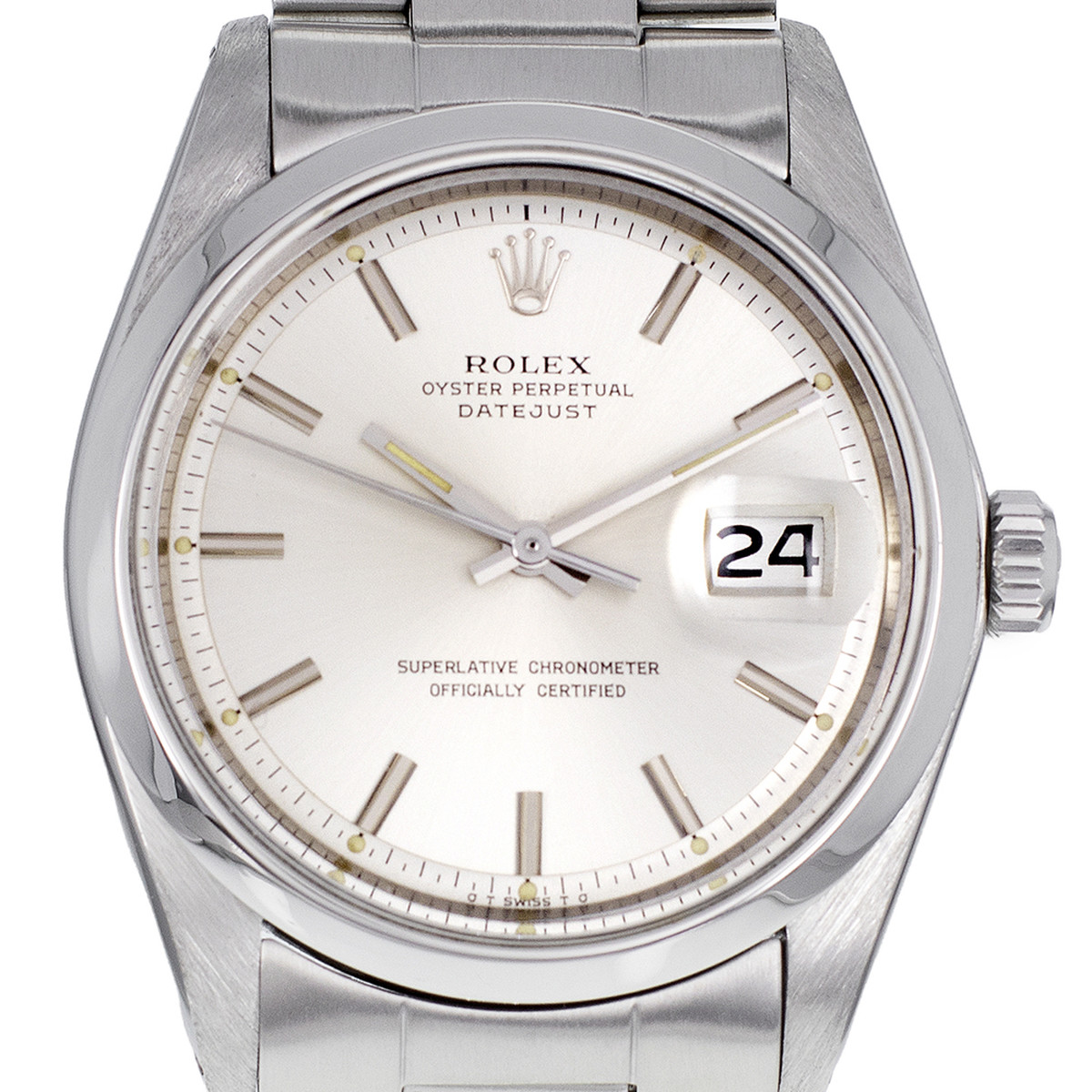 Montre d'occasion ROLEX DateJust homme mouvement automatique certifié (cosc) bracelet acier - vue D1