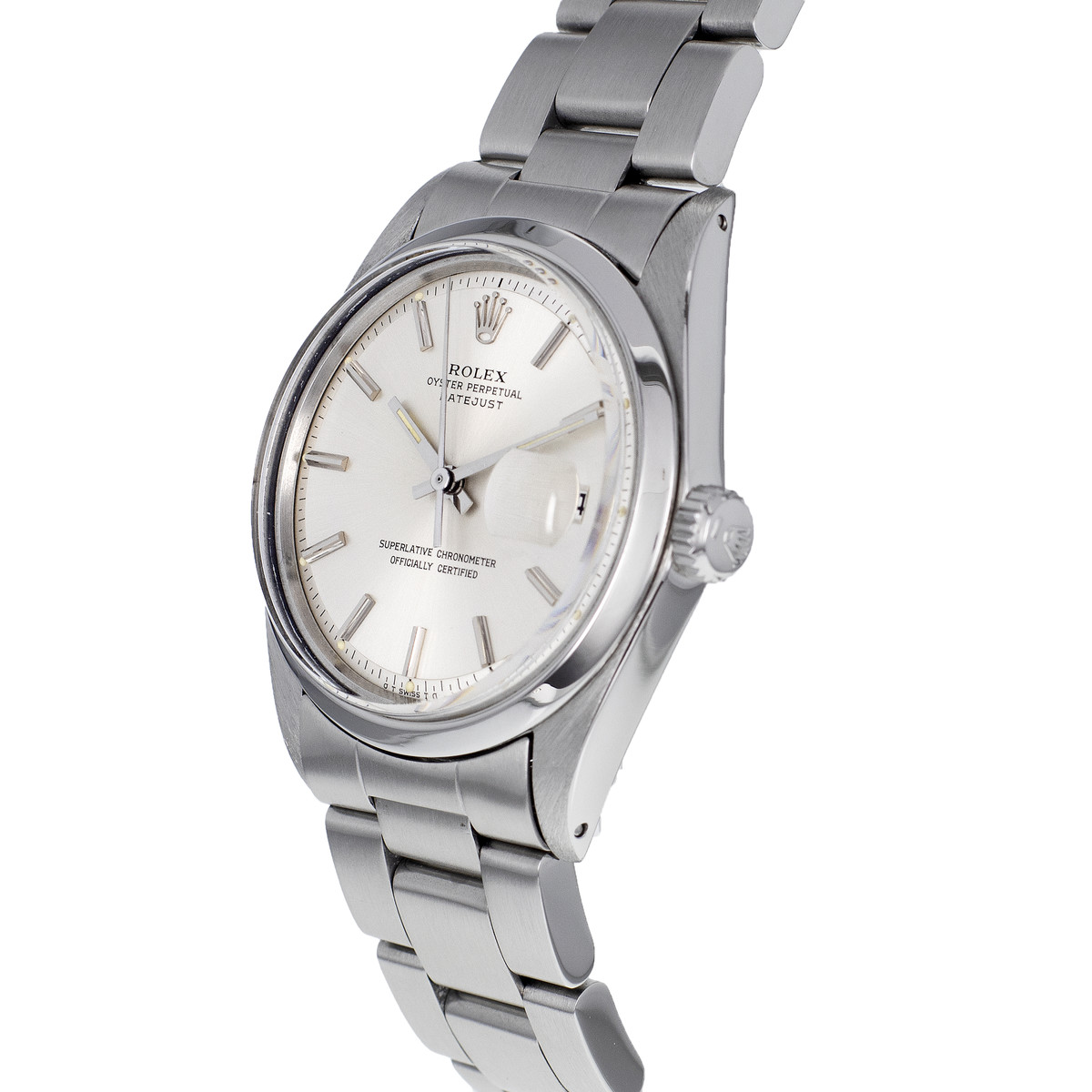 Montre d'occasion ROLEX DateJust homme mouvement automatique certifié (cosc) bracelet acier - vue D2