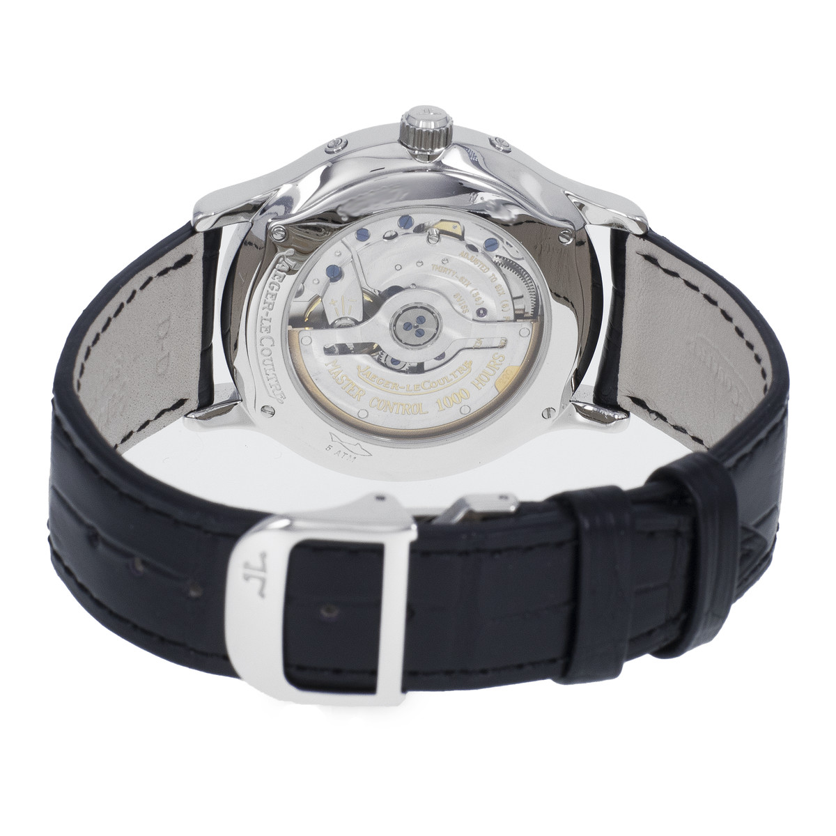Montre d'occasion JAEGER Master Calendar Triple Date homme automatique bracelet cuir d'origine - vue 3