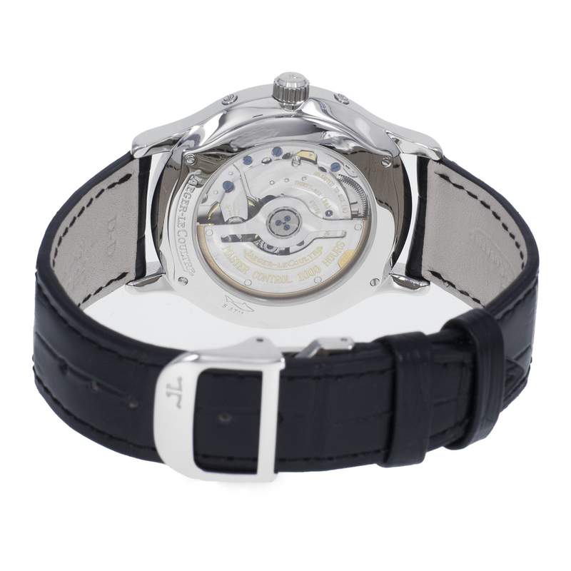 Montre d'occasion JAEGER Master Calendar Triple Date homme automatique bracelet cuir d'origine - vue 3