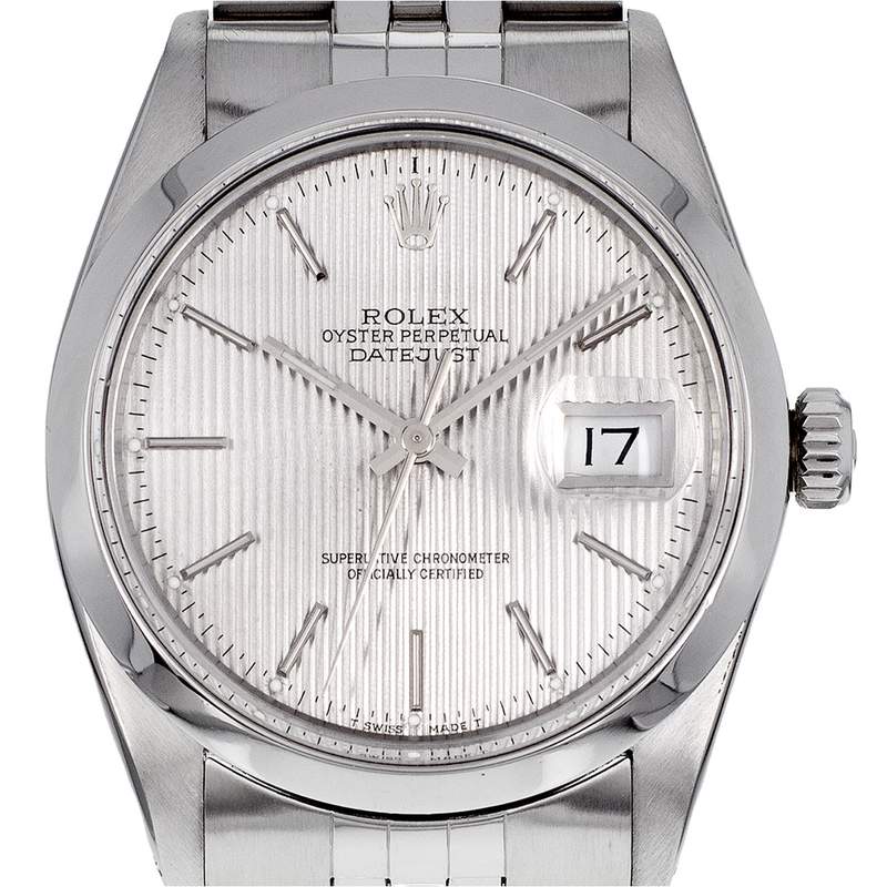 Montre d'occasion ROLEX DateJust mixte mouvement automatique certifié (cosc) bracelet acier - vue D1