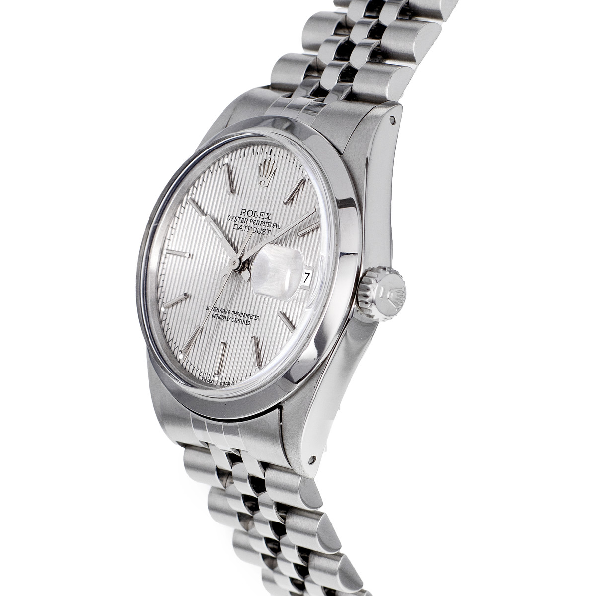 Montre d'occasion ROLEX DateJust mixte mouvement automatique certifié (cosc) bracelet acier - vue D2