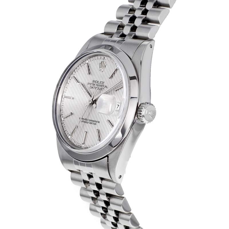 Montre d'occasion ROLEX DateJust mixte mouvement automatique certifié (cosc) bracelet acier - vue D2