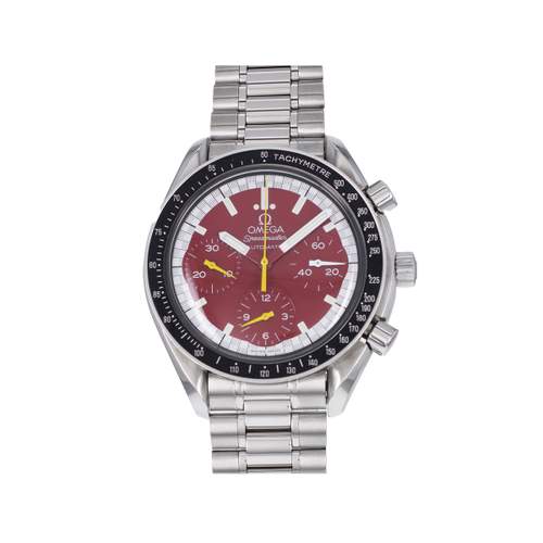 Montre d'occasion OMEGA Speedmaster Reduced Michael Schumacher homme mécanique bracelet acier