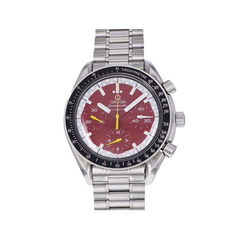Montre d'occasion OMEGA Speedmaster Reduced Michael Schumacher homme mécanique bracelet acier - vue 1