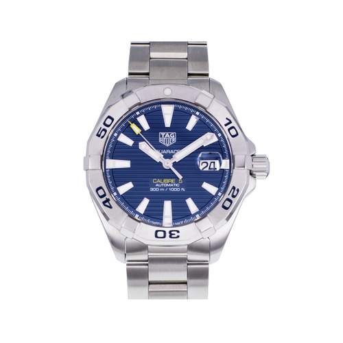 Montre d'occasion TAG HEUER Aquaracer 300m Calibre 5 homme automatique bracelet acier