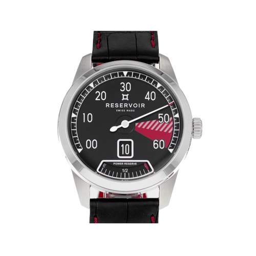 Pre-owned RESERVOIR Supercharged Sport Red Zone II Men's Automatic Watch with Original Leather Strap