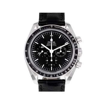 Montre d'occasion OMEGA Speedmaster Moonwatch homme mécanique bracelet cuir d'origine