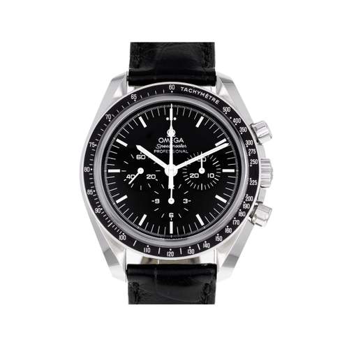 Montre d'occasion OMEGA Speedmaster Moonwatch homme mécanique bracelet cuir d'origine