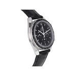 Montre d'occasion OMEGA Speedmaster Moonwatch homme mécanique bracelet cuir d'origine - vue 2