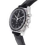 Montre d'occasion OMEGA Speedmaster Moonwatch homme mécanique bracelet cuir d'origine - vue D2