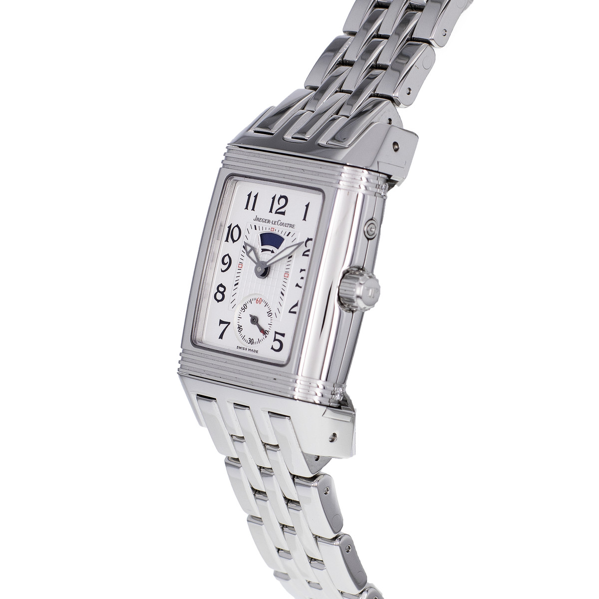 Montre d'occasion JAEGER LECOULTRE Reverso Gran'Sport Duetto femme mécanique bracelet acier - vue D2