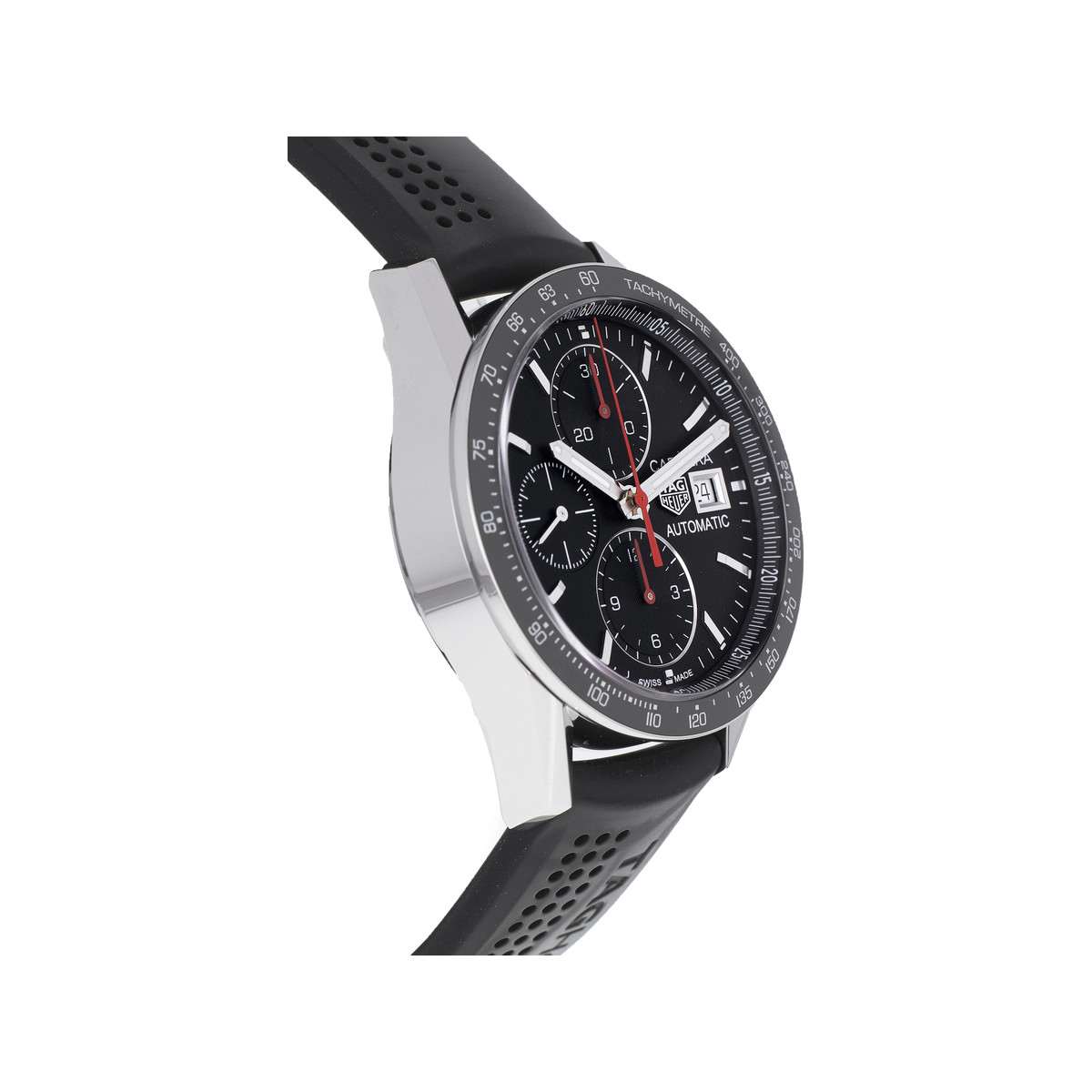 Montre d'occasion TAG HEUER Carrera Calibre 16 homme automatique bracelet caoutchouc - vue 2