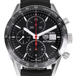 Montre d'occasion TAG HEUER Carrera Calibre 16 homme automatique bracelet caoutchouc - vue D1