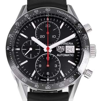 Montre d'occasion TAG HEUER Carrera Calibre 16 homme automatique bracelet caoutchouc