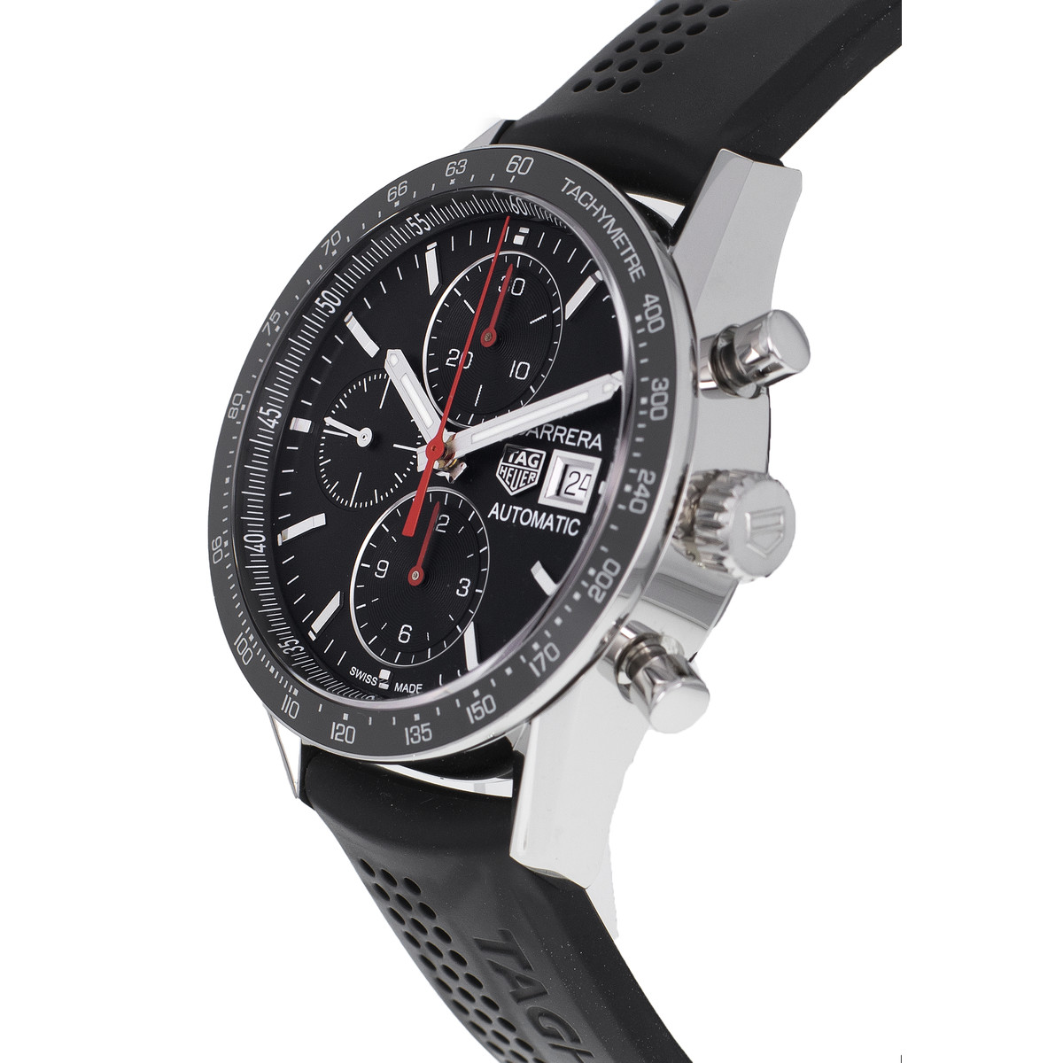 Montre d'occasion TAG HEUER Carrera Calibre 16 homme automatique bracelet caoutchouc - vue D2