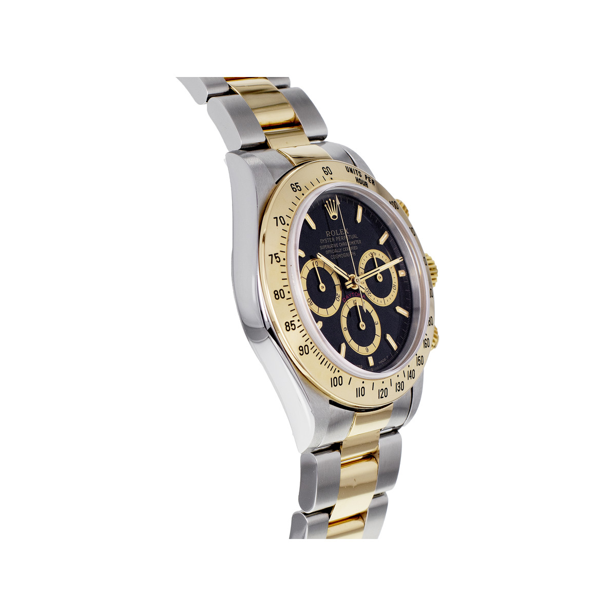 Montre d'occasion ROLEX Cosmograph Daytona homme mouvement automatique certifié (cosc) bracelet or jaune 750/000 et acier - vue 2