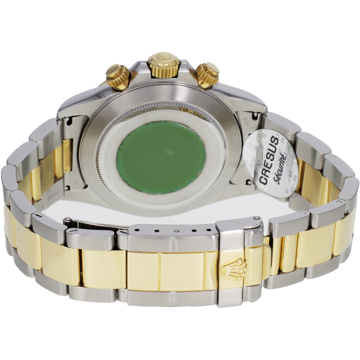 Montre d'occasion ROLEX Cosmograph Daytona homme mouvement automatique certifié (cosc) bracelet or jaune 750/000 et acier - vue 3