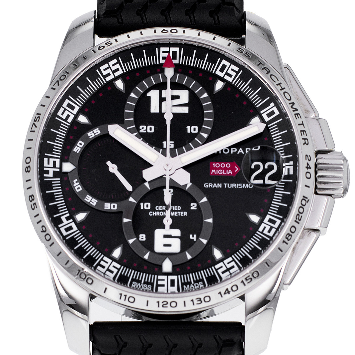 Montre d'occasion CHOPARD Mille Miglia GT XL homme mouvement automatique certifié (cosc) bracelet caoutchouc - vue D1