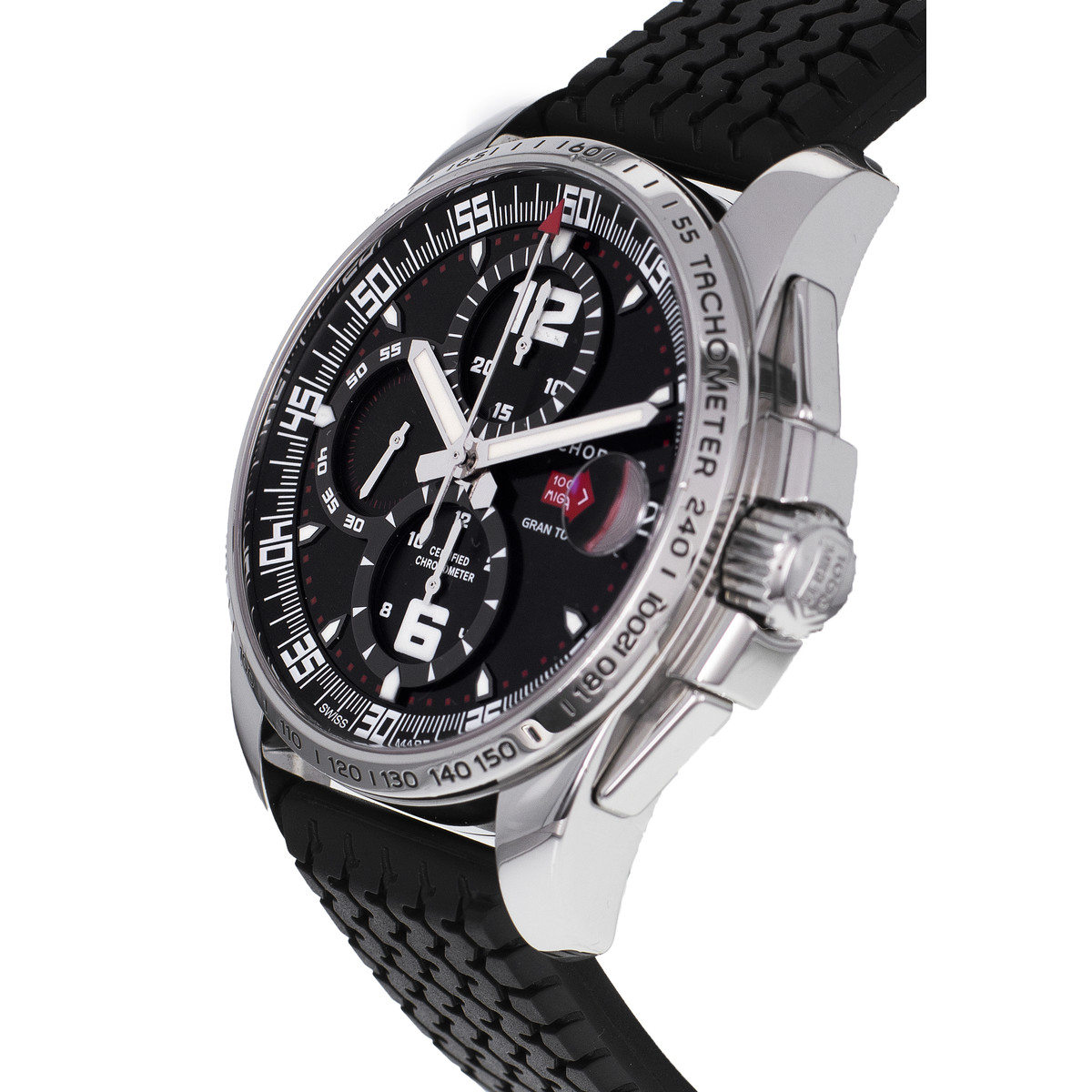 Montre d'occasion CHOPARD Mille Miglia GT XL homme mouvement automatique certifié (cosc) bracelet caoutchouc - vue D2
