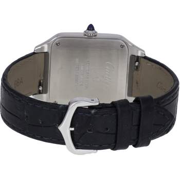 Montre d'occasion CARTIER Santos Dumont mixte quartz bracelet cuir d'origine
