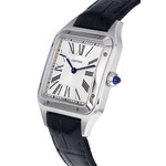 Montre d'occasion CARTIER Santos Dumont mixte quartz bracelet cuir d'origine - vue D2