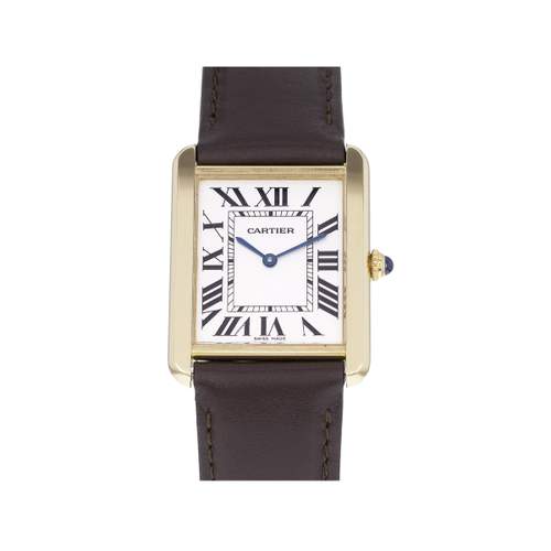 Montre d'occasion CARTIER Tank Solo homme quartz bracelet cuir cresus