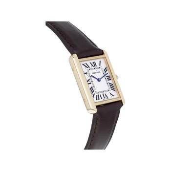 Montre d'occasion CARTIER Tank Solo homme quartz bracelet cuir cresus