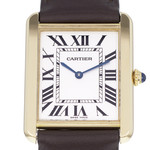 Montre d'occasion CARTIER Tank Solo homme quartz bracelet cuir cresus - vue D1