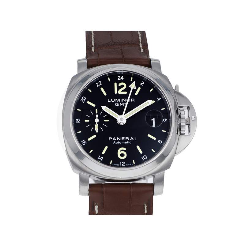 Montre d'occasion PANERAI Luminor GMT homme automatique bracelet cuir d'origine - vue 1