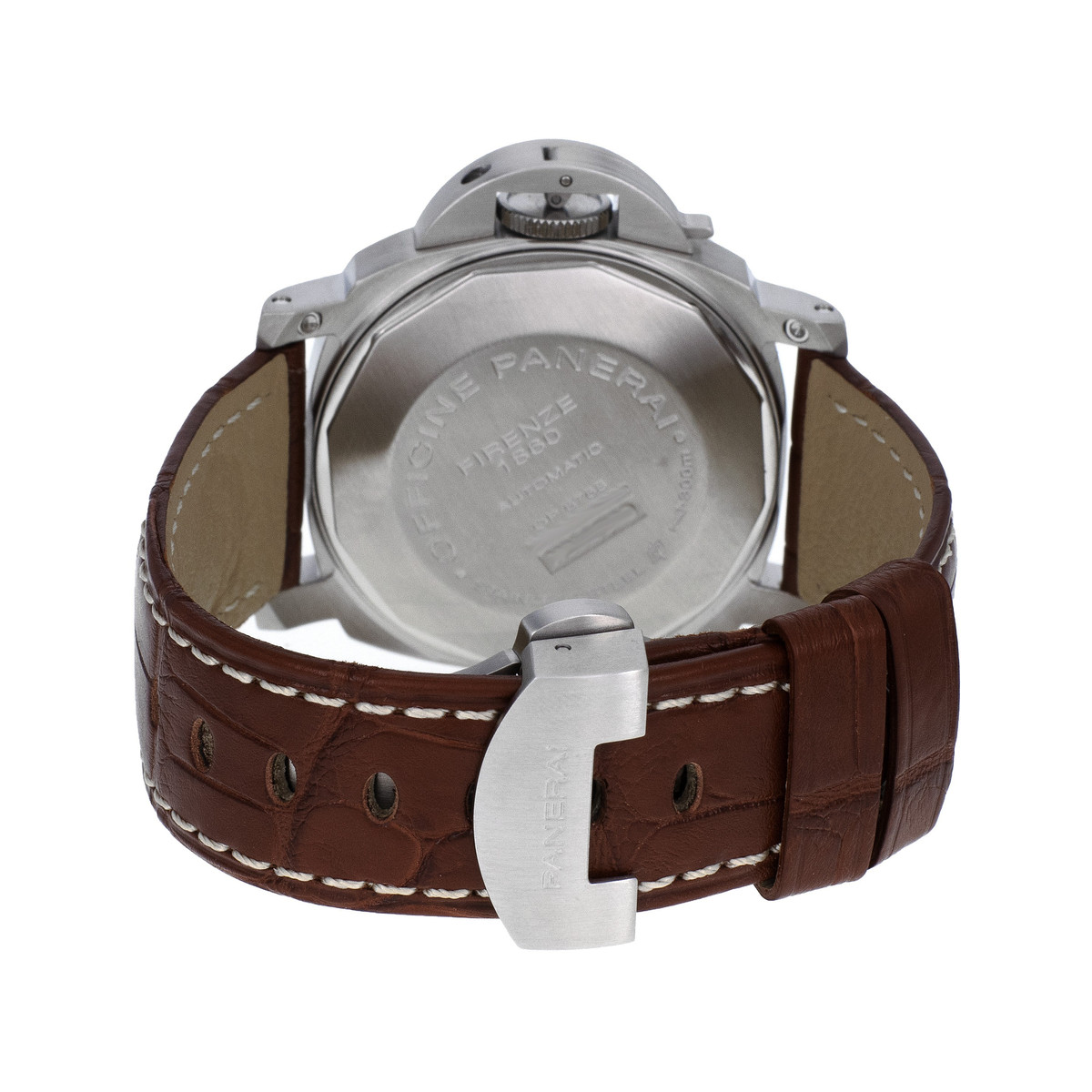 Montre d'occasion PANERAI Luminor GMT homme automatique bracelet cuir d'origine - vue 3