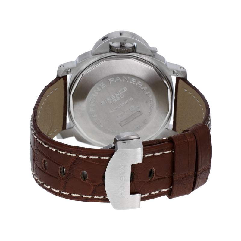 Montre d'occasion PANERAI Luminor GMT homme automatique bracelet cuir d'origine - vue 3
