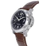Montre d'occasion PANERAI Luminor GMT homme automatique bracelet cuir d'origine - vue D2