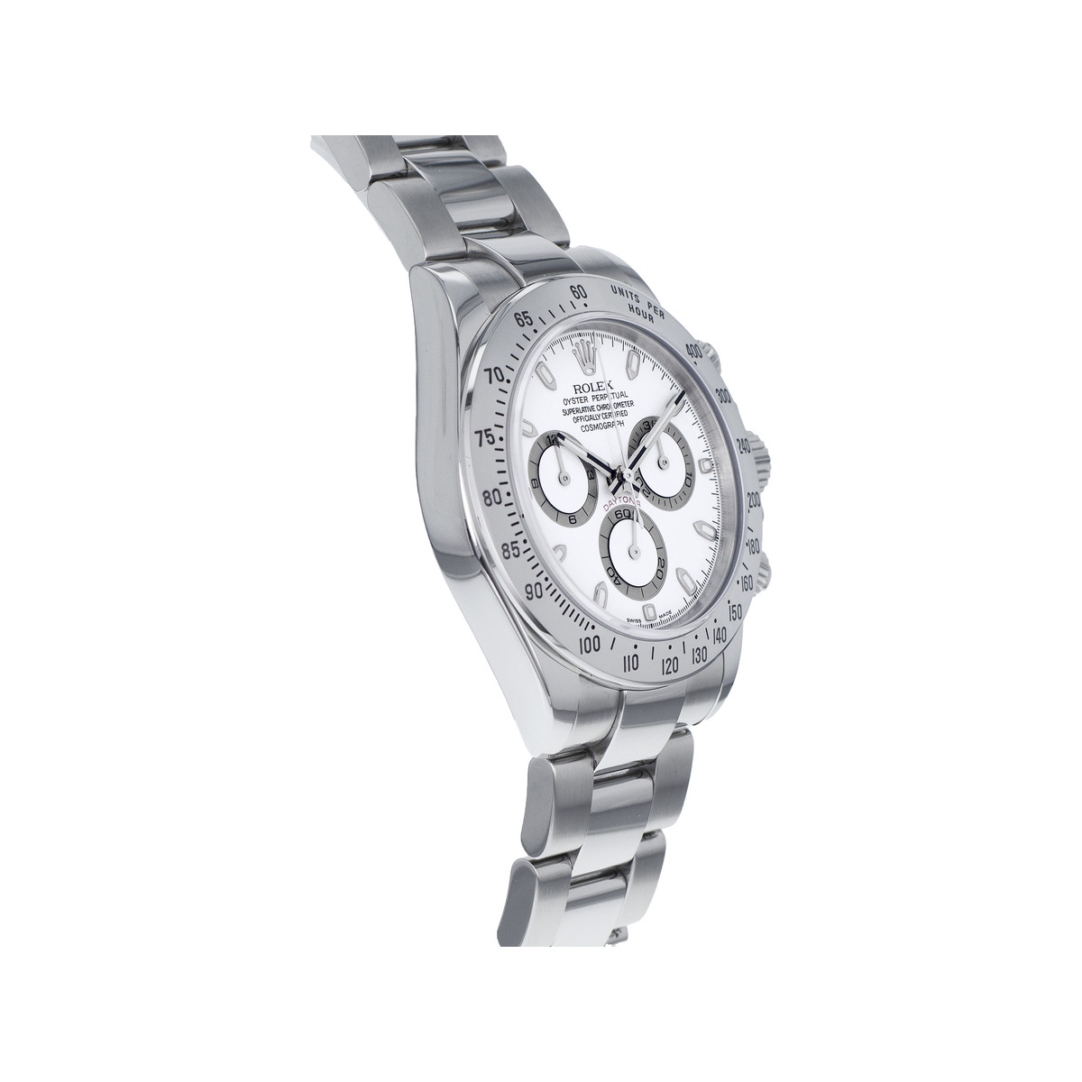 Montre d'occasion ROLEX Cosmograph Daytona homme mouvement automatique certifié (cosc) bracelet acier - vue 2