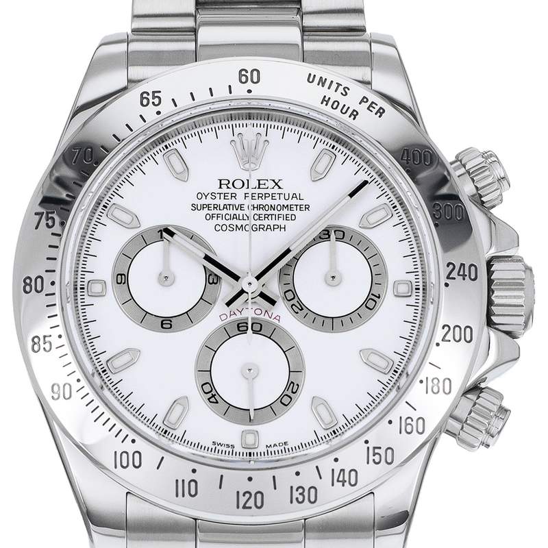 Montre d'occasion ROLEX Cosmograph Daytona homme mouvement automatique certifié (cosc) bracelet acier - vue D1