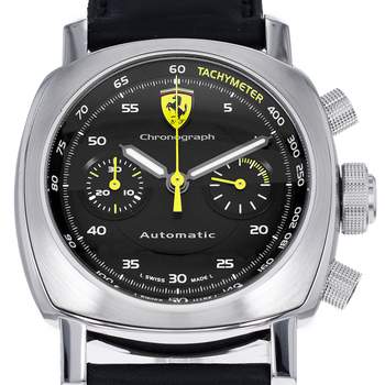 Montre d'occasion PANERAI Ferrari Scuderia Chronograph homme mouvement automatique certifié (cosc) bracelet cuir cresus