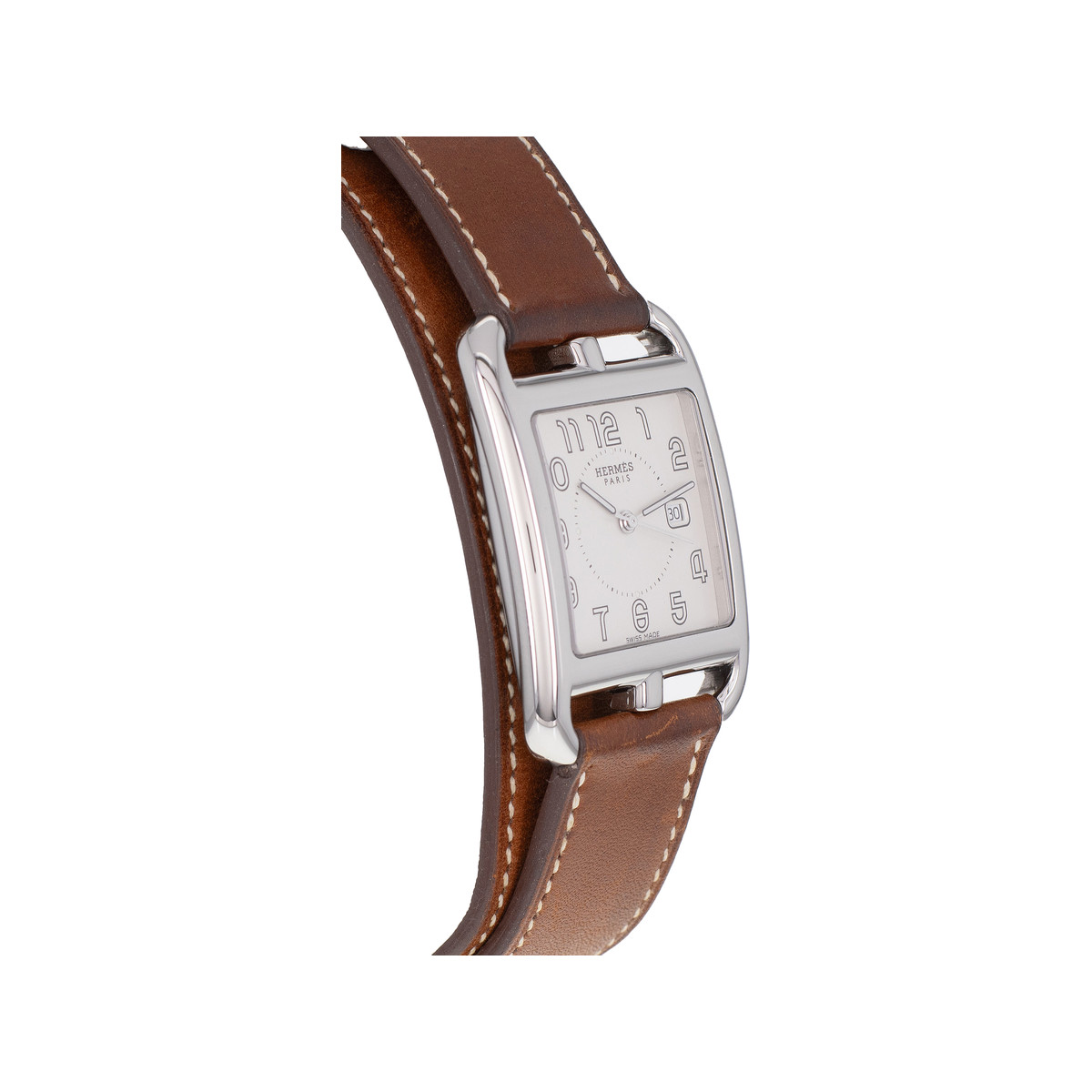 Montre d'occasion HERMES Cape Cod mixte quartz bracelet cuir d'origine - vue 2