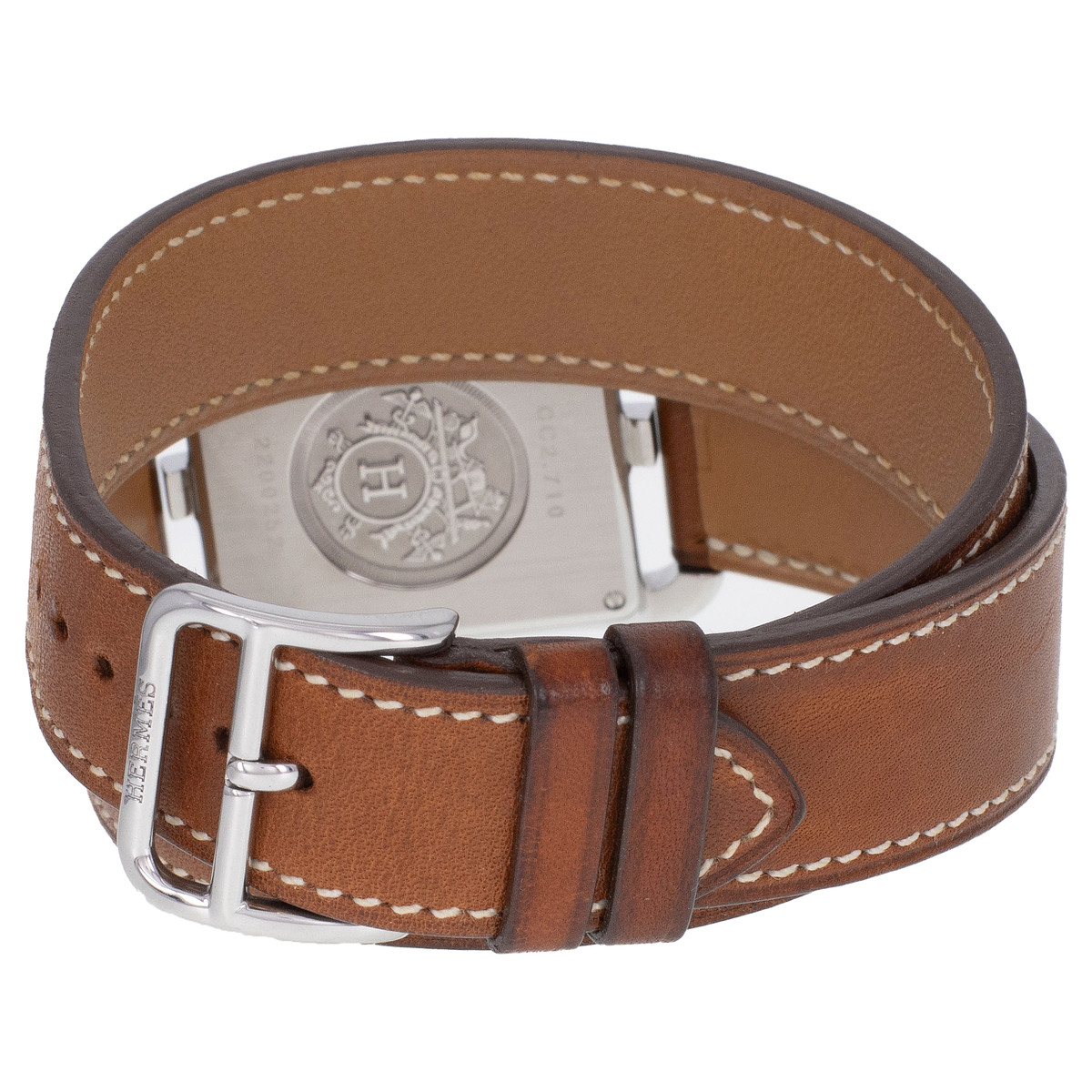 Montre d'occasion HERMES Cape Cod mixte quartz bracelet cuir d'origine - vue 3