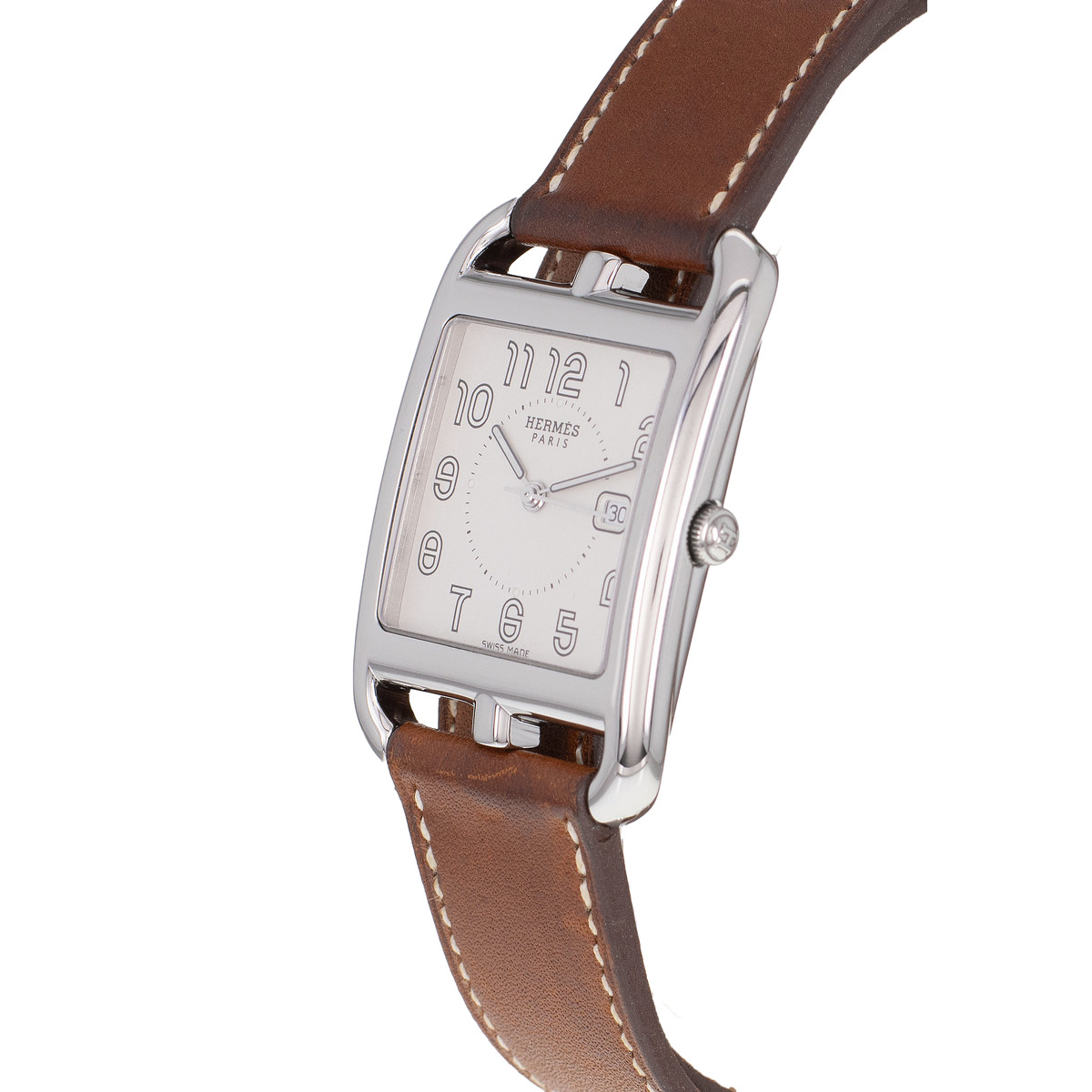Montre d'occasion HERMES Cape Cod mixte quartz bracelet cuir d'origine - vue D2