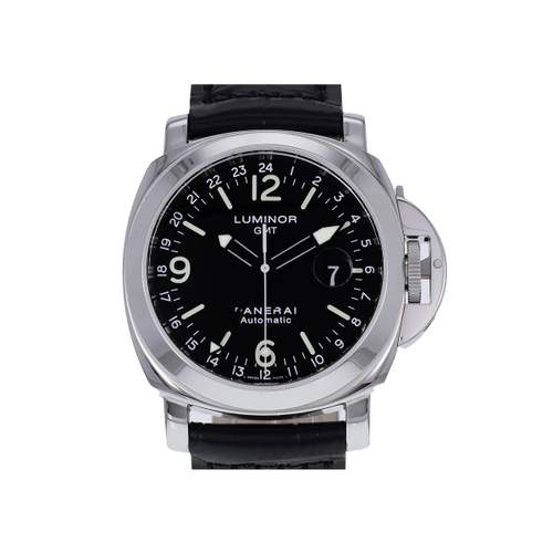 Montre d'occasion PANERAI Luminor Gmt homme mouvement automatique certifié (cosc) bracelet cuir cresus