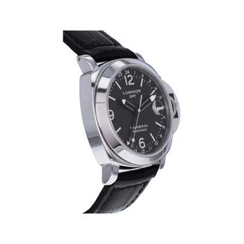 Montre d'occasion PANERAI Luminor Gmt homme mouvement automatique certifié (cosc) bracelet cuir cresus