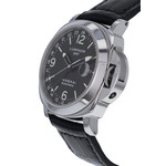 Montre d'occasion PANERAI Luminor Gmt homme mouvement automatique certifié (cosc) bracelet cuir cresus - vue D2
