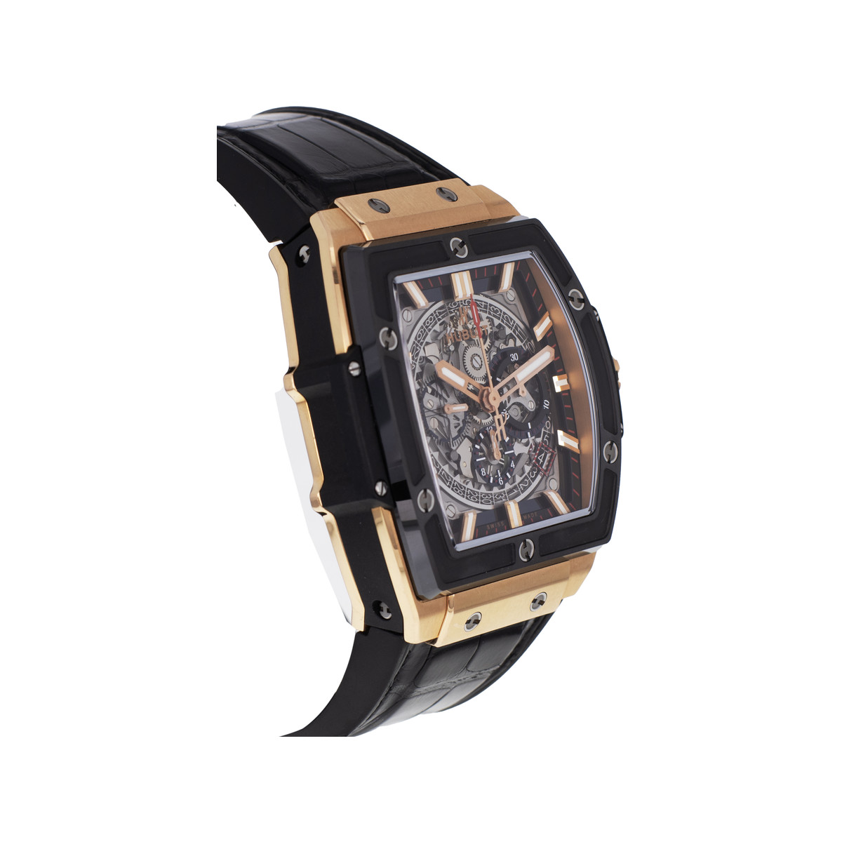 Montre d'occasion HUBLOT Spirit of Big Bang homme automatique bracelet cuir d'origine - vue 2