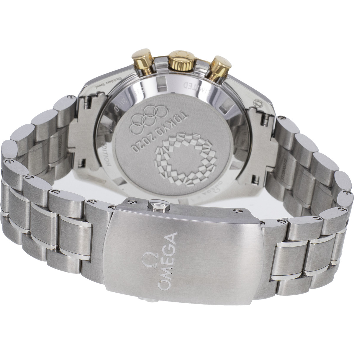 Montre d'occasion OMEGA Speedmaster Tokyo 2020 homme mécanique bracelet acier - vue 3