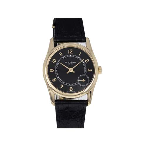 Montre d'occasion PATEK PHILIPPE Calatrava mixte automatique bracelet cuir d'origine