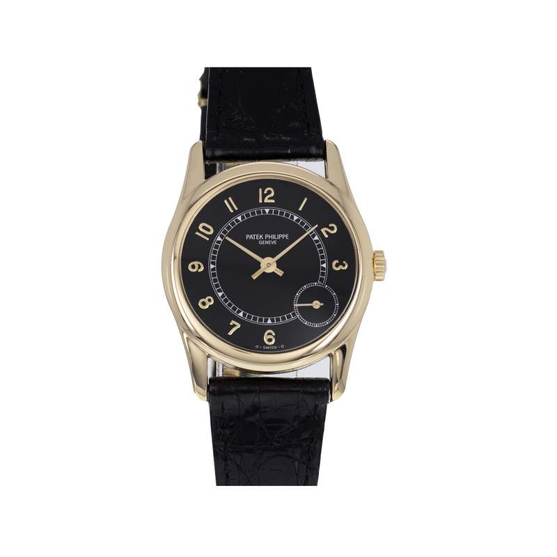 Montre d'occasion PATEK PHILIPPE Calatrava mixte automatique bracelet cuir d'origine - vue 1