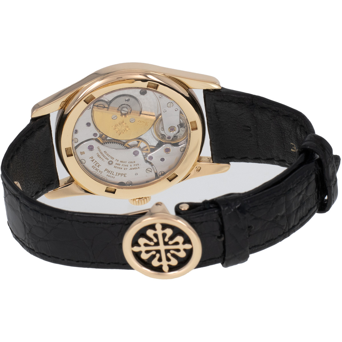 Montre d'occasion PATEK PHILIPPE Calatrava mixte automatique bracelet cuir d'origine - vue 3