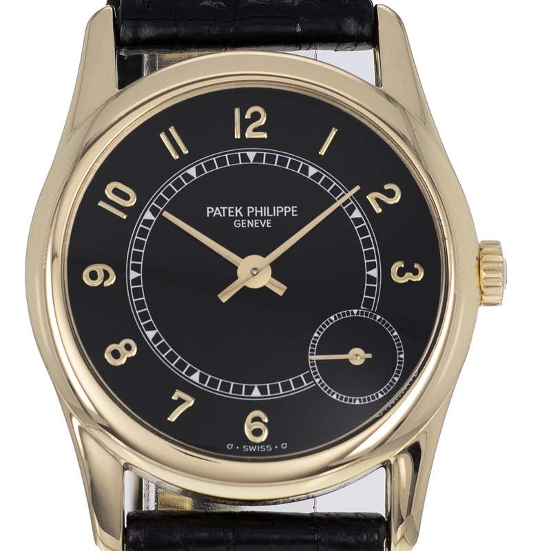Montre d'occasion PATEK PHILIPPE Calatrava mixte automatique bracelet cuir d'origine - vue D1