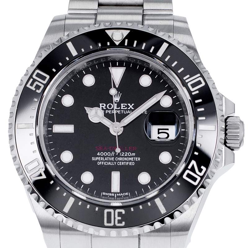 Montre d'occasion ROLEX Sea-Dweller 50th Anniversary homme mouvement automatique certifié (cosc) bracelet acier - vue D1