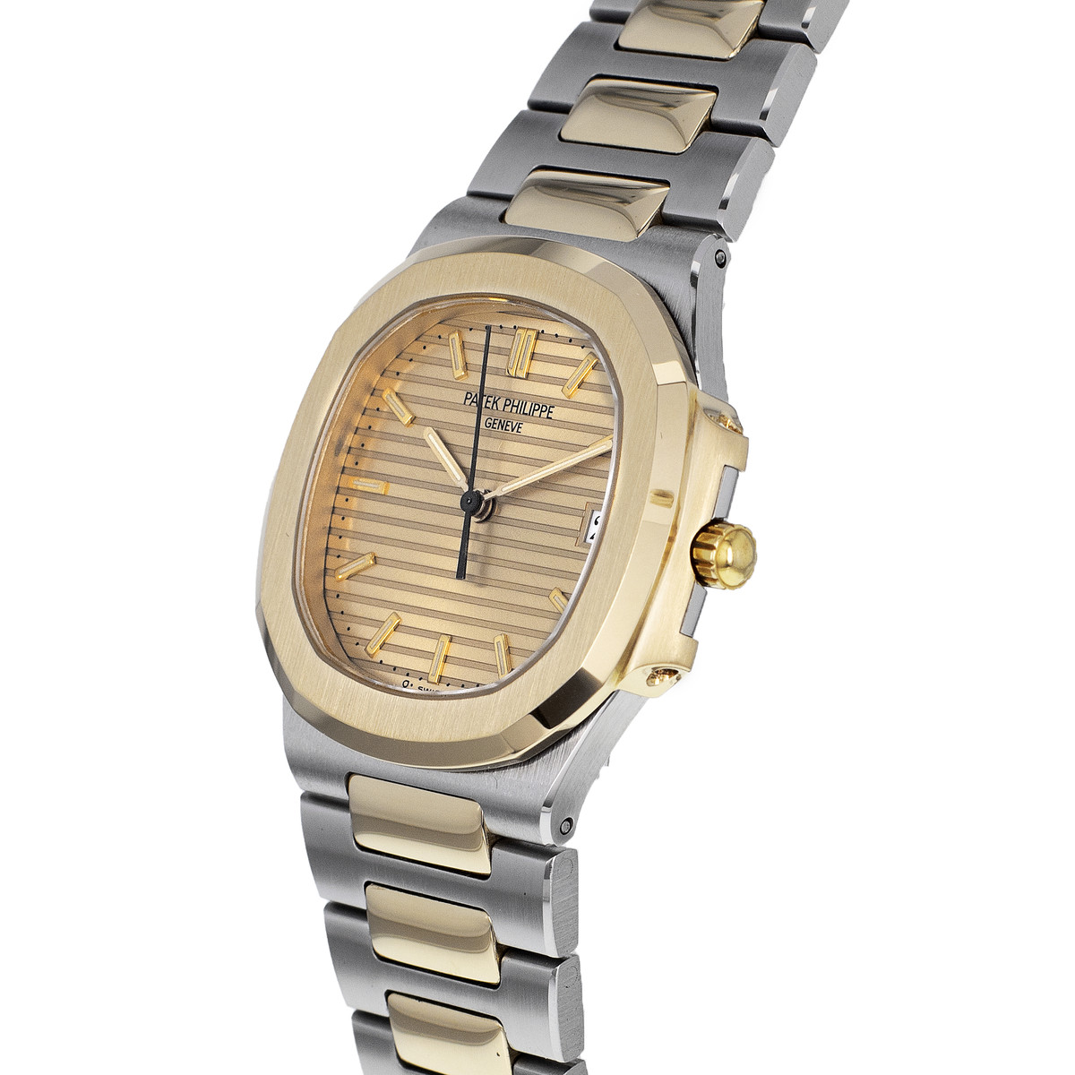 Montre d'occasion PATEK PHILIPPE Nautilus femme quartz bracelet or jaune 750/000 et acier - vue D2